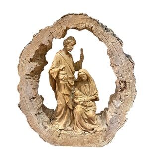Burton Christmas Nativity Scene inside a Tree Ring